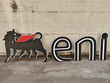 Insegna luminosa Eni Carburanti Vintage Originale 