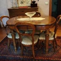Tavolo con sedie Luigi Filippo