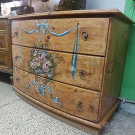 COMO' 3 CASSETTI DIPINTO