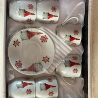 Set tazzine con piattini natalizi