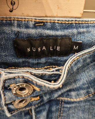 Jeans Nuna Lie con Stelle in Strass sulle Tasche