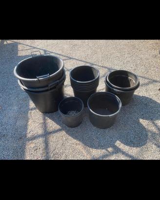 vasi in plastica neri da giardinaggio varie misure
