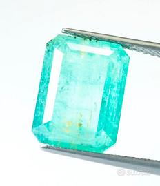 Smeraldo naturale 8.12 ct certificato-pietra sciol