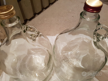 N. 4 Damigiane vetro da 5 l