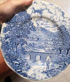 Servizio Piatti Completo Crown Ducal Bridge Scene