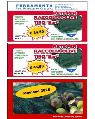 Reti per raccolta olive