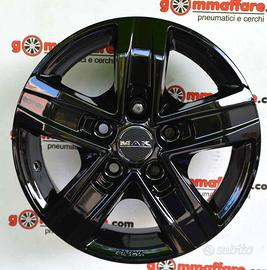 4 Cerchi da 15' in Lega - Mak - Stone 5 Black Edit