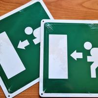 Cartello uscita emergenza in alluminio