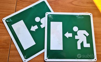 Cartello uscita emergenza in alluminio