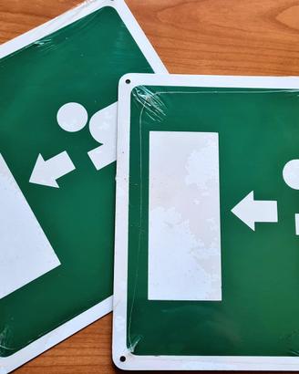 Cartello uscita emergenza in alluminio