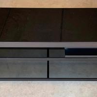 Mobile TV nero metallo e vetro temperato