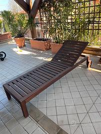 Lettino legno Ikea esterno