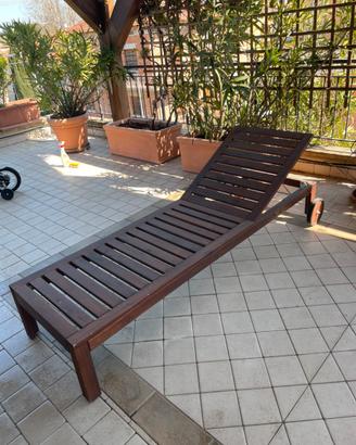 Lettino legno Ikea esterno
