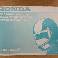 Manuale uso e manutenzione Honda CBR600F