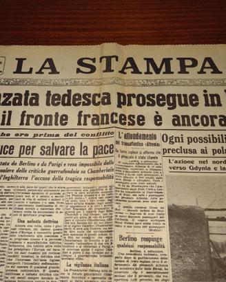GIORNALE ORIGIN. 1939: GERMANIA INVADE LA POLONIA