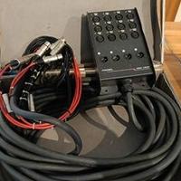 STAGE BOX 12 IN 24 OUT XLR, 25 Mt. CON VALIGETTA