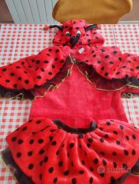 Costume Carnevale da Coccinella bimba anni 3/4
