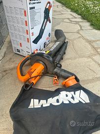 Aspiratore soffiatore foglie Worx 3000w