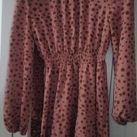 Vestitino rosa con fantasia a pallini