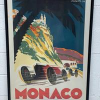 Poster vintage Grand Prix Monaco incorniciate