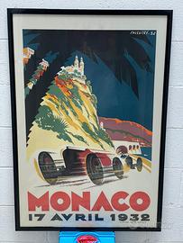 Poster vintage Grand Prix Monaco incorniciate