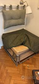 letto singolo pieghevole pouf
