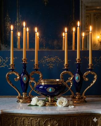 Tris C.A.L. Italy -  candelabri e alzatina vintage