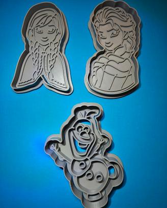 Set 3 formine per biscotti personaggi Frozen