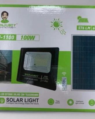 Faretto LED Solare 100W  con Telecomando