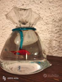 Scultura Pesce in vetro sommerso di Murano