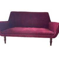 Divano vintage bordeaux velluto