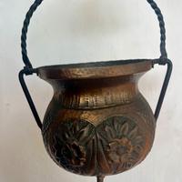 Vaso/bollitore vintage in rame martellato