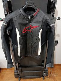 Tuta da moto in pelle Alpinast divisibile