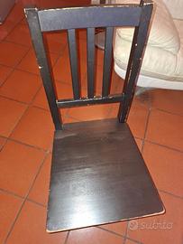 3 sedie nere IKEA in legno