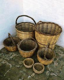 secchi zingati, ceste, casse, scale e panche