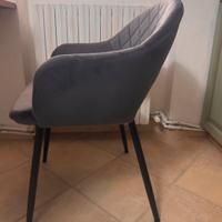 Set 2 poltrone in velluto