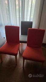3 Sedie henriksdal con federa