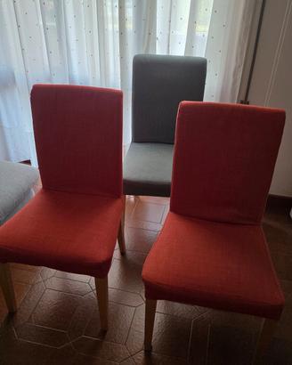 3 Sedie henriksdal con federa