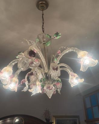 Lampadario in vetro di Murano