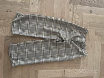 Pantaloni palazzo tartan donna