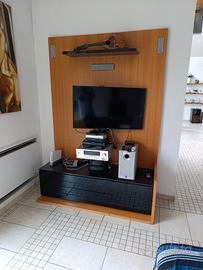 Mobile tv in legno rovere