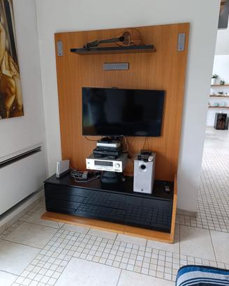 Mobile tv in legno rovere