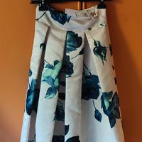 lunga gonna a fiori svasata Rinascimento 