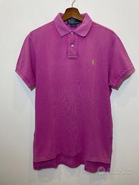 Polo Ralph Lauren, T shirt polo vintage, rosa - M