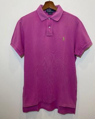 Polo Ralph Lauren, T shirt polo vintage, rosa - M