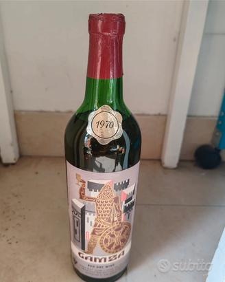 Bottiglia vino rosso estero da collezione 