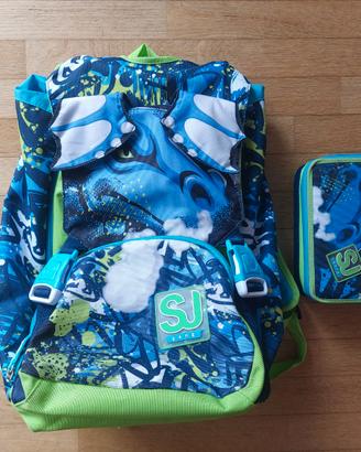 SJ Zaino Scuola + Astuccio 3 zip Big Draggy 2023