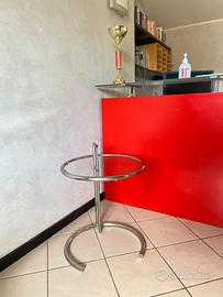 Tavolino Design regolabile Vetro e Acciaio Cromato
