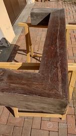 cornice in rovere antico per focolare