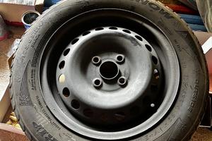 4 Cerchi in ferro 14" attacco 4x100 con gomme 175/